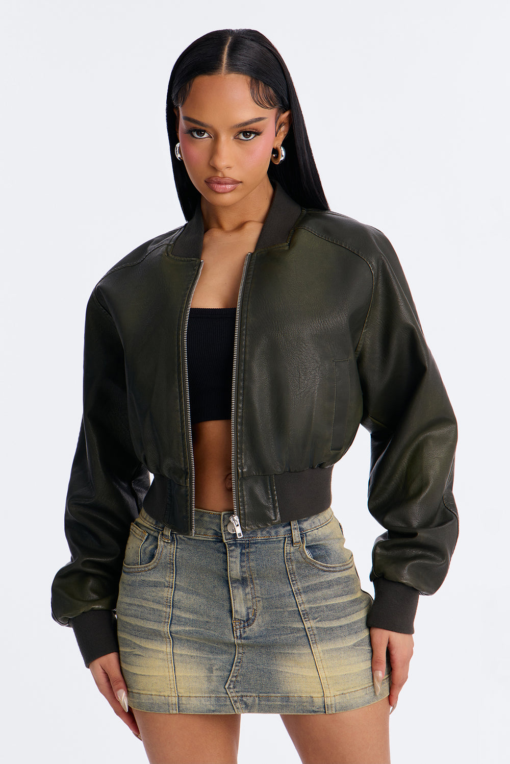 Elara Cropped Bomber